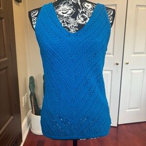 WHBM Blue Knit Women's Top